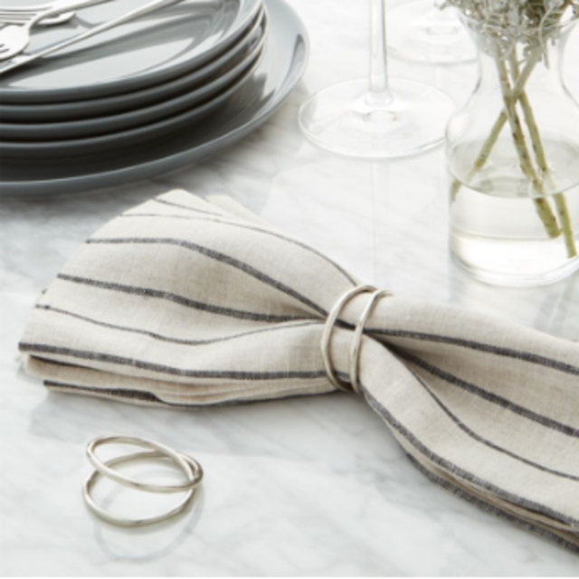 Aria Silver Napkin Rings