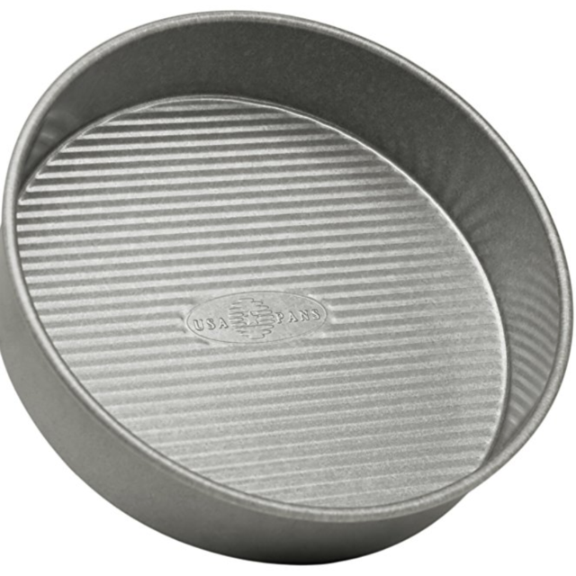USA Pan Bakeware Round Cake Pan, 8 inch, Nonstick & Quick Release Coating, Made in the USA from Aluminized Steel