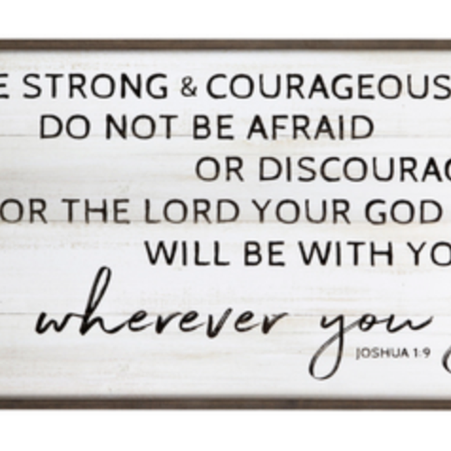 Joshua 1:9 Wood Wall Decor