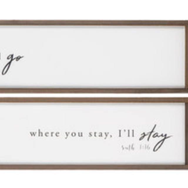 Ruth 1:16 Wood Wall Decor Set