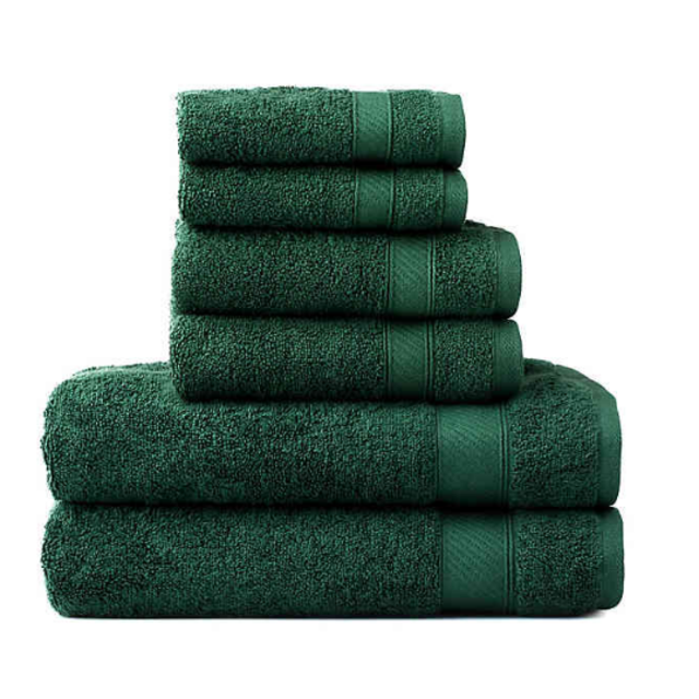 Wamsutta® 6-Piece Hygro® Duet Bath Towel Set in Forest