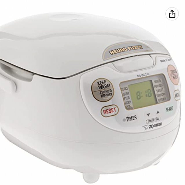 Zojirushi, Neuro Fuzzy Rice Cooker, 5.5-Cup, Premium White