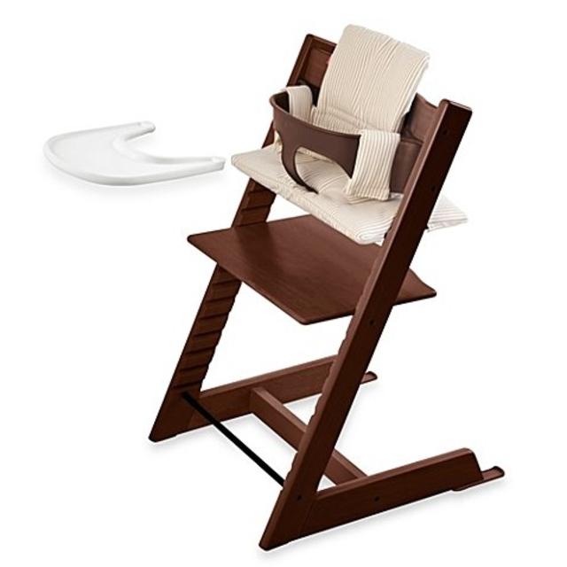 Stokke Tripp Trapp Walnut High Chair Complete Bundle