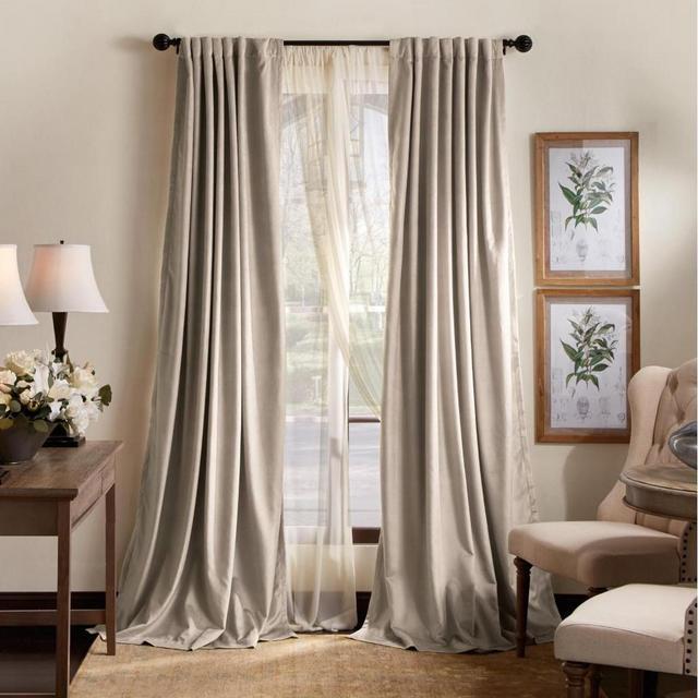 Lucca Velvet Blackout Curtain Panel, Set of 2