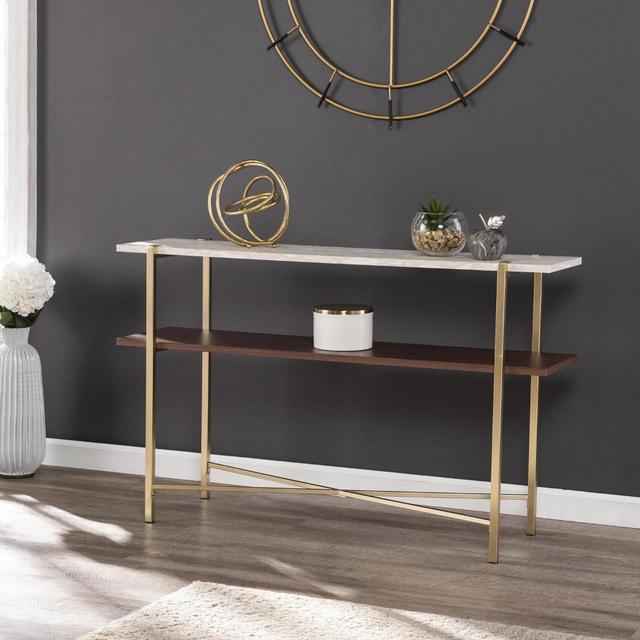 Marble Console Table with Storage