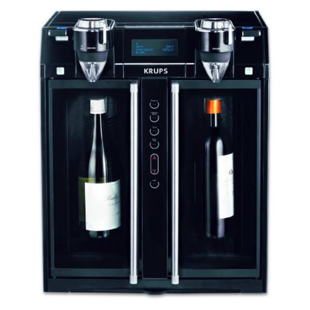 KRUPS JC200850 Wine Aerator and Dispenser, 2-Bottle, Black