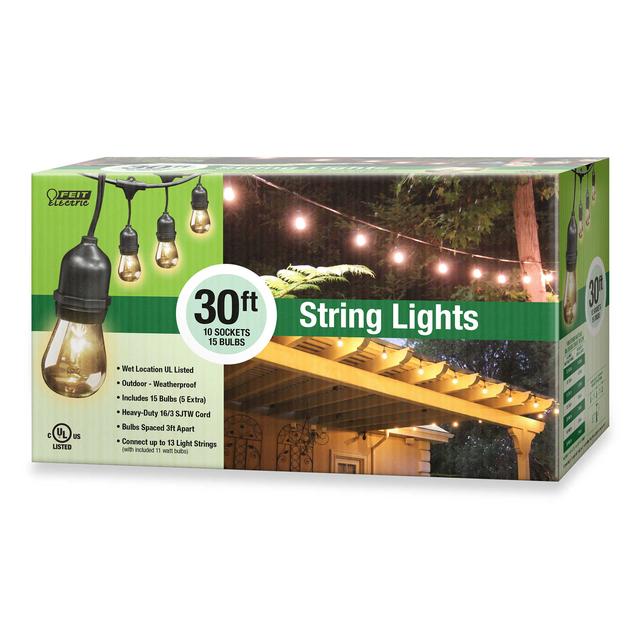 30-Foot 10-Light Outdoor String Light Set