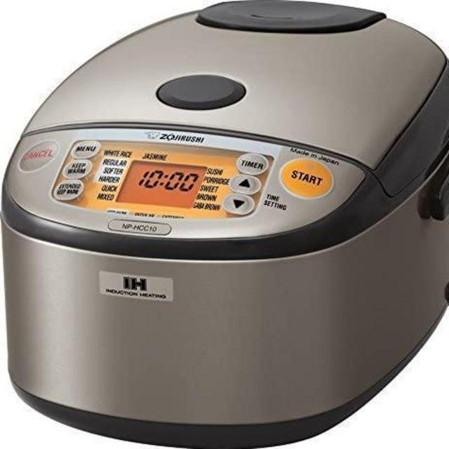 Zojirushi NP-HCC10XH Induction Heating System Rice Cooker and Warmer, 1 L, Stainless Dark Gray