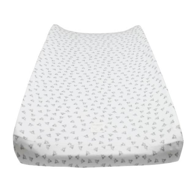 Burt's Bees Baby Honey Bee Changing Pad Cover, Heather Grey