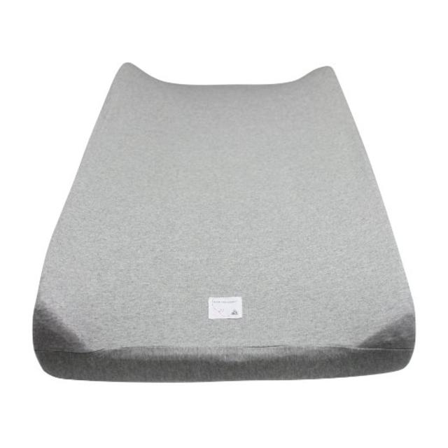Burt's Bees Baby Solid Changing Pad Cover, Heather Grey