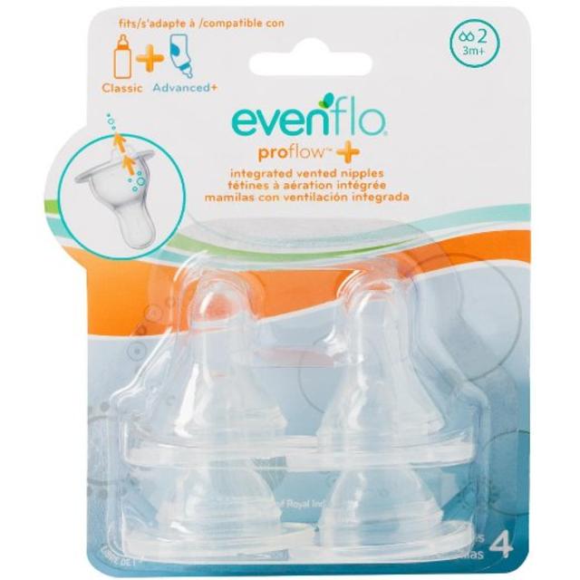 Evenflo Feeding Proflow Silicone Medium Flow Nipple - 4 Pack