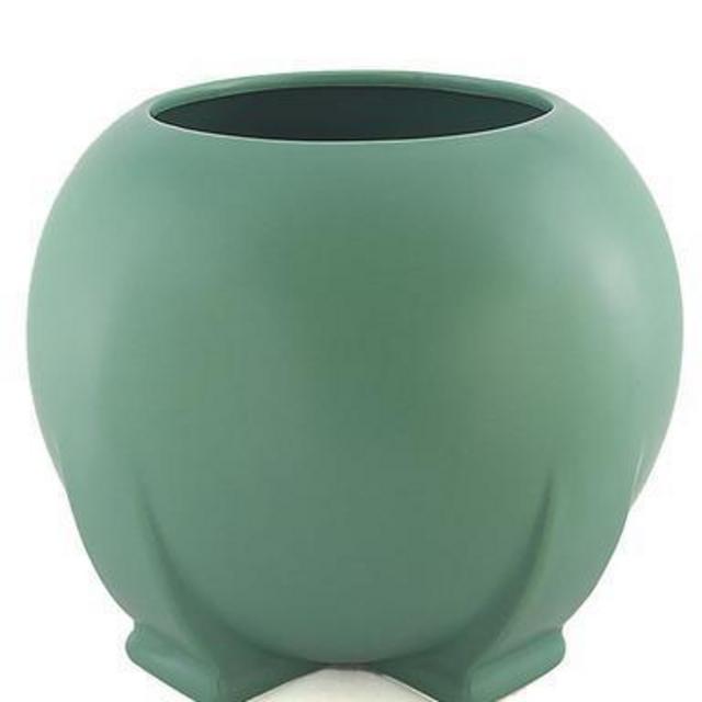 Teco Orb Vase - Green