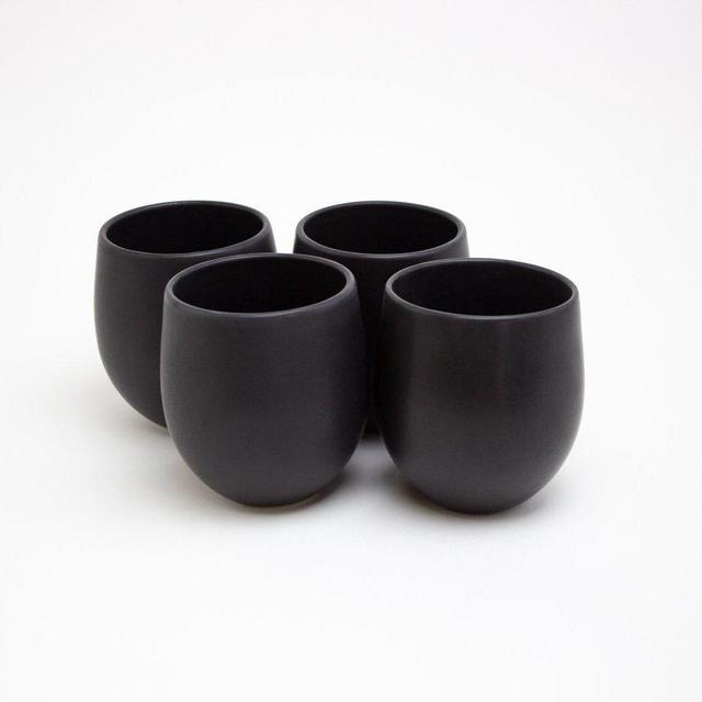 Large Goblet Basalt Set of 4