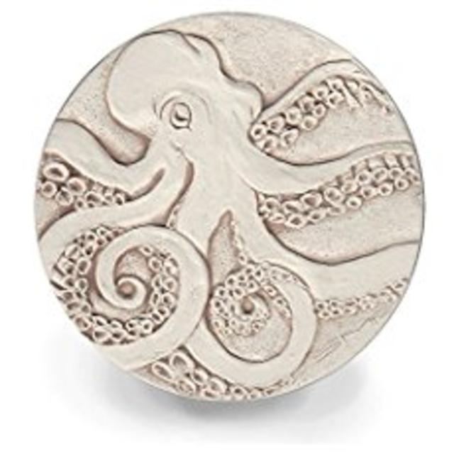 McCarter Coasters Octopus Absorbent Drink Coasters Light Beige 4.25 inch Set of 4