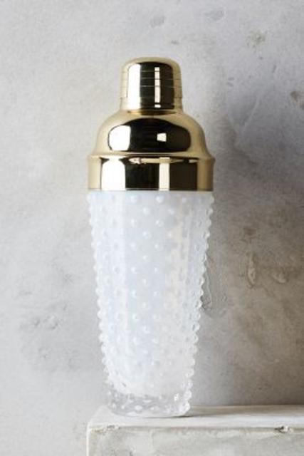 Hobnail Glass Cocktail Shaker