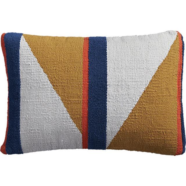 herron primary + shape 18"x12" pillow with feather-down insert