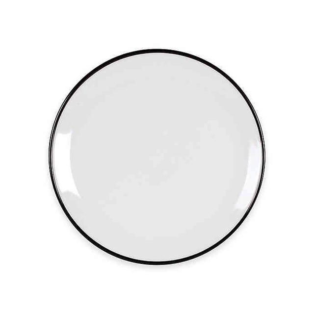 Everyday White® by Fitz and Floyd® Black Rim Dinner Plate