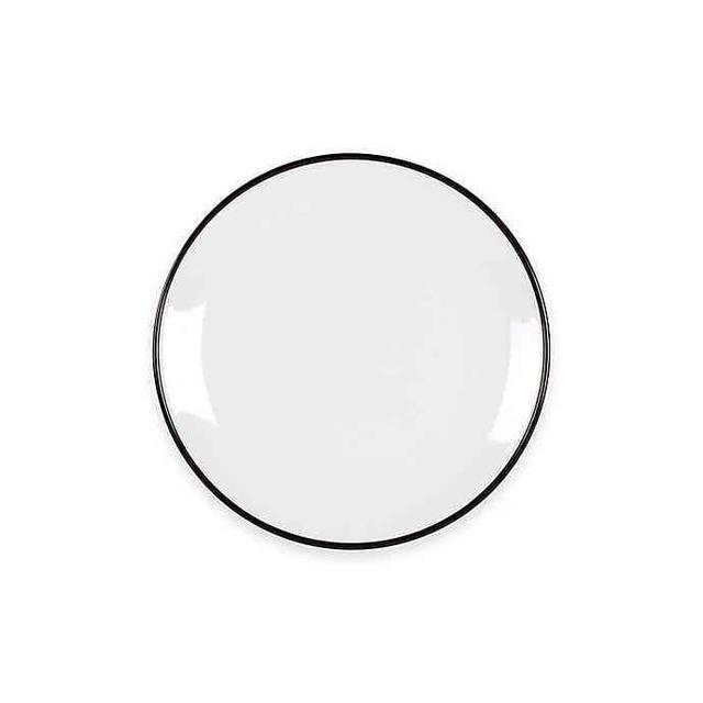 Everyday White® by Fitz and Floyd® Black Rim Salad Plate