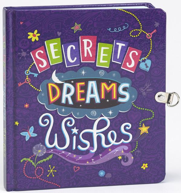 Peaceable Kingdom Secrets, Dreams and Wishes Glow in the Dark Lock and Key Diary