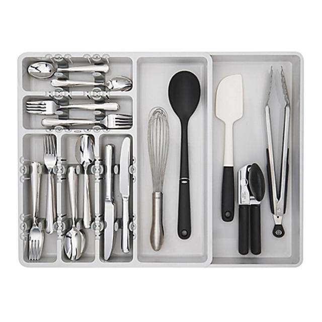 OXO Good Grips® Expandable Utensil Organizer in Grey