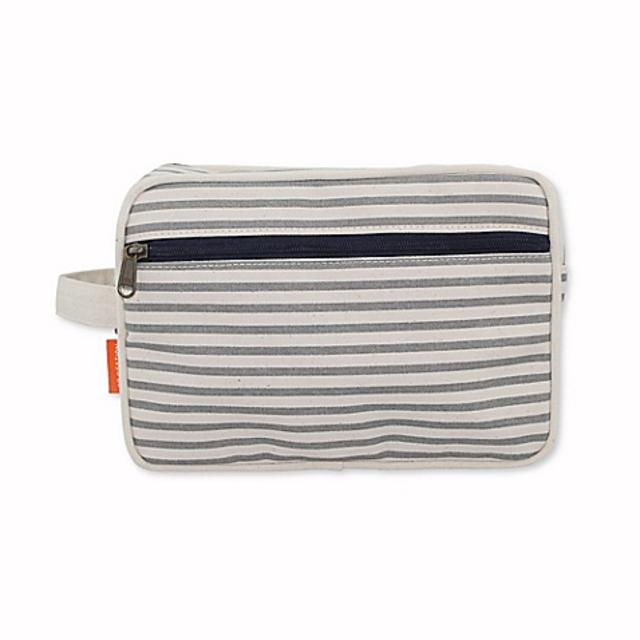 CB Station 9.5-Inch Lined Travel Kit in Grey Stripes