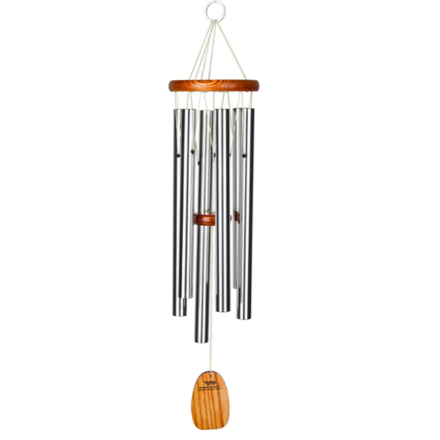 Woodstock Chimes AGMS The Original Guaranteed Musically Tuned Amazing Grace Chime, Medium, Silver
