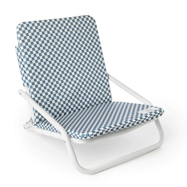 Blue Checker Beach Chair