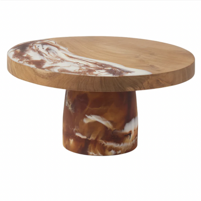 AUSTIN SWIRL CAKE STAND AMBER