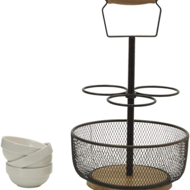 Mikasa Wire and Wood Chip and Dip Set