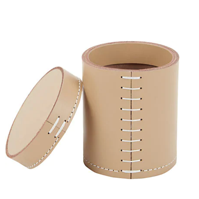 ARTE & CUOIO Cylindrical Lidded Box