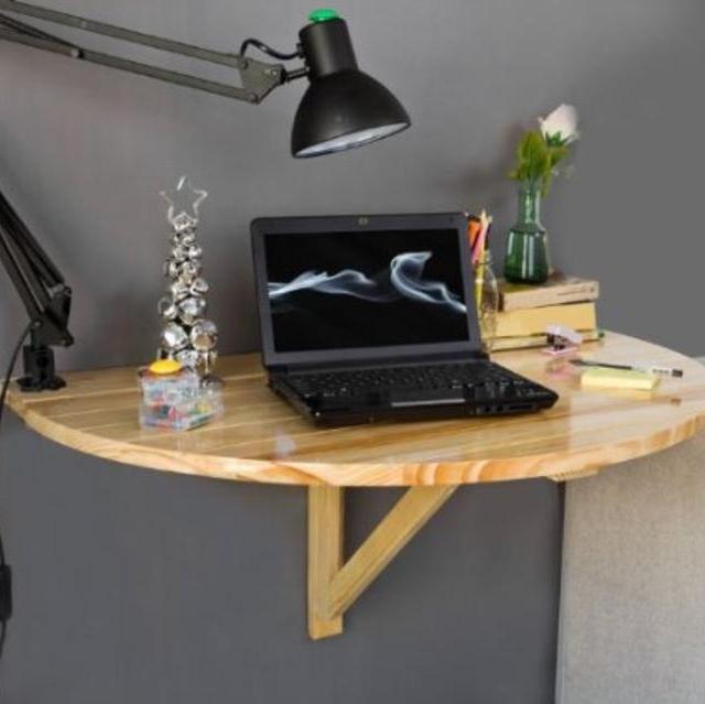SoBuy Wood Wall-mounted Drop-leaf Table, Balcony table, Folding Dining Table, Desk, 80x 52 x 40cm, So-FWT10-N
