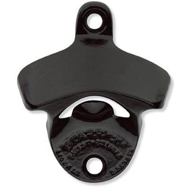 Black Plain STARR "X" Wall Mounted Bottle Opener