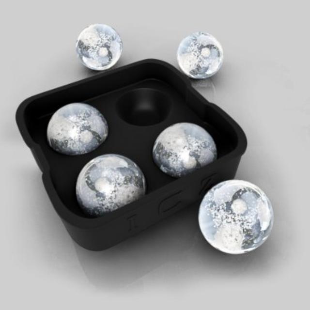 Home-Complete Ice Ball Maker Mold - 4 Whiskey Ice Balls -Premium Round Spheres Tray