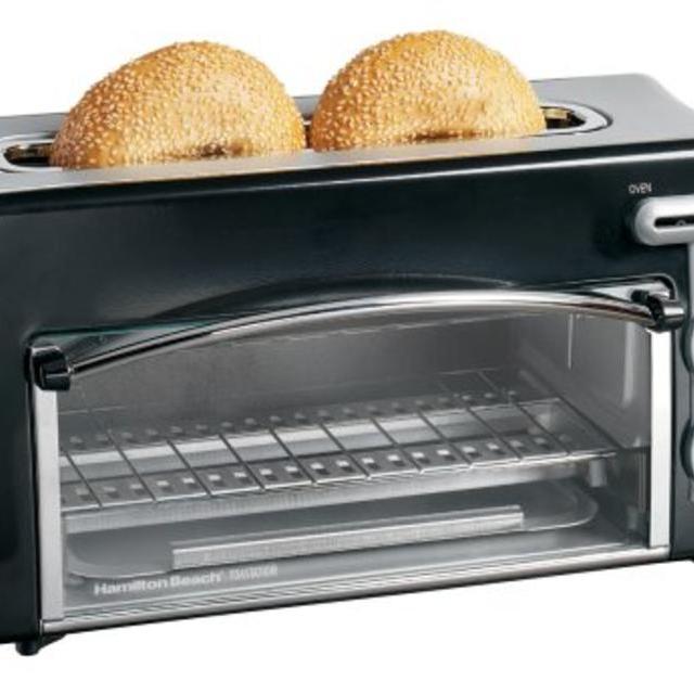 Hamilton Beach 22708 Toastation 2-Slice Toaster and Mini Oven, Black