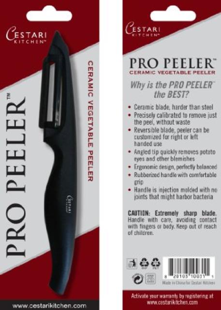 Best Vegetable Peeler: Cestari Kitchen Pro Peeler, Razor Sharp Ceramic Vegetable Peeler