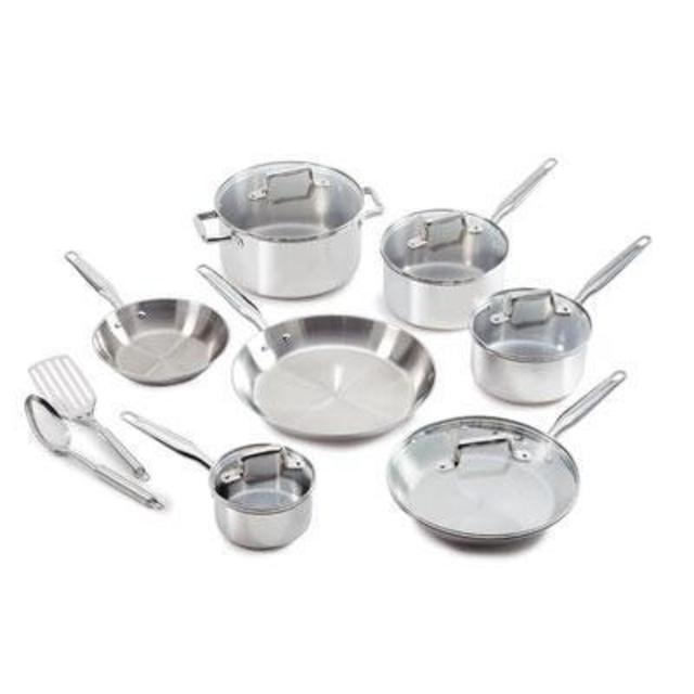 T-Fal/Wearever Genuine Ultimate SS Copper Btm 12pcSet