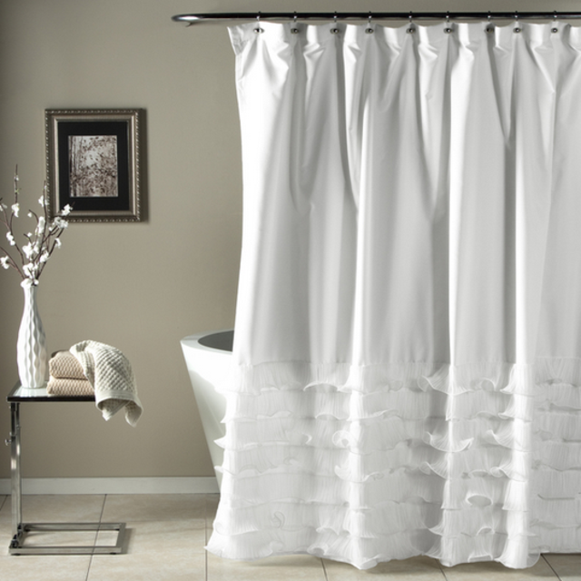 Lush Decor Avery Ruffled Shower Curtain