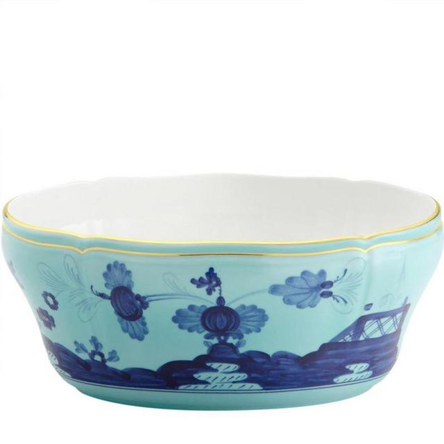 SALAD BOWL Ginori Oriente Italiano Iris with Gold Trim