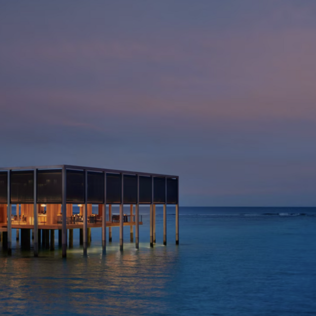 Dinner at Arabesque in the Maldives