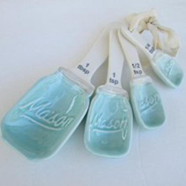 Mason Jar Ceramic Measuring Spoons Set