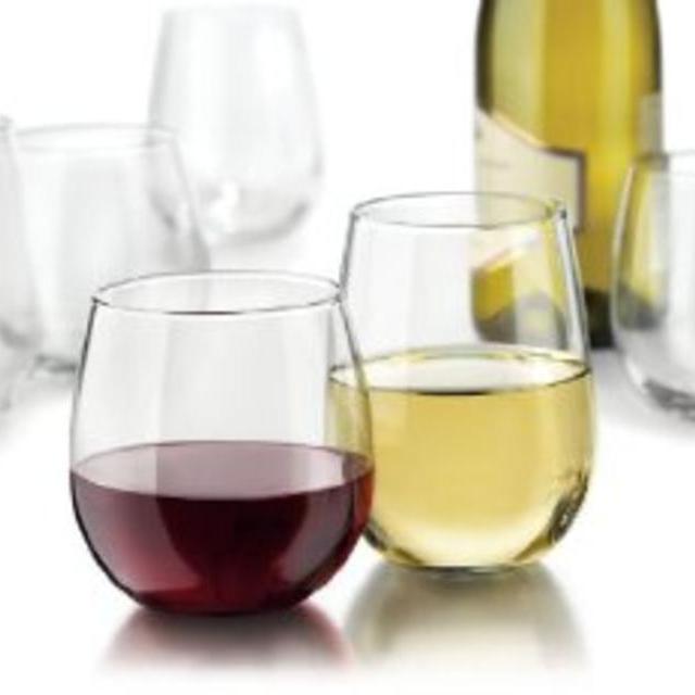 Libbey Vina Stemless 12-Piece Wine Glasses Set, Clear
