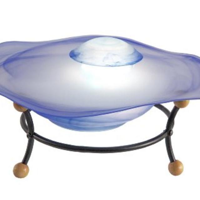 GreenAir Serene Living Blue Glass Tabletop Essential Oil Diffuser and Mister for Aromatherapy