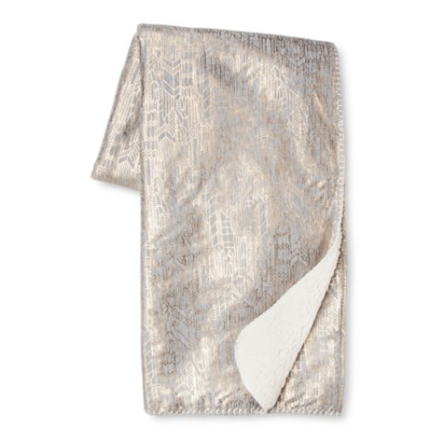 Metallic Jersey Throw (50"x60") Gray - Xhilaration™