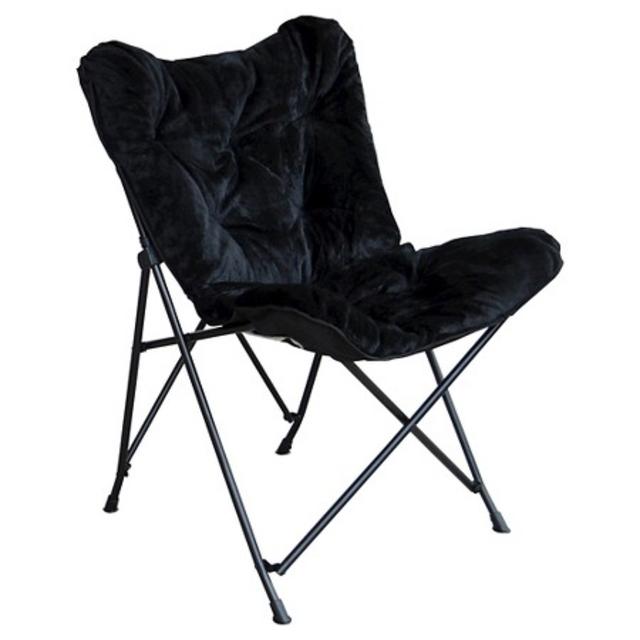 Room Essentials™ Faux Fur Chair - Black