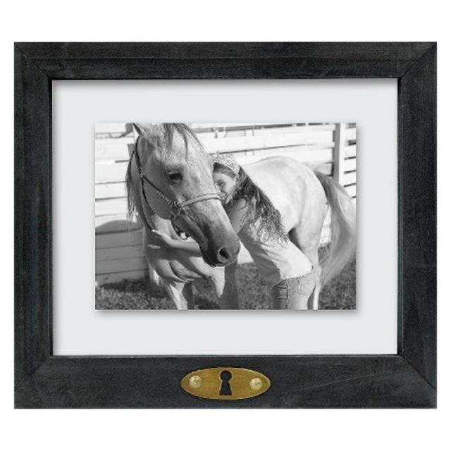 8"x10" Keyhole Floating Frame Weathered Grey - Threshold™