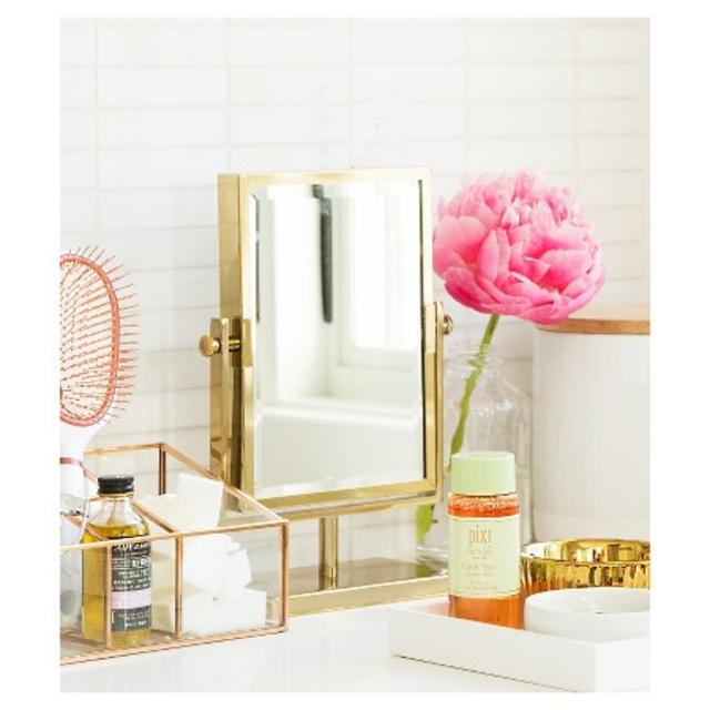 West Emory™ Two Sided Gold Vanity Mirror