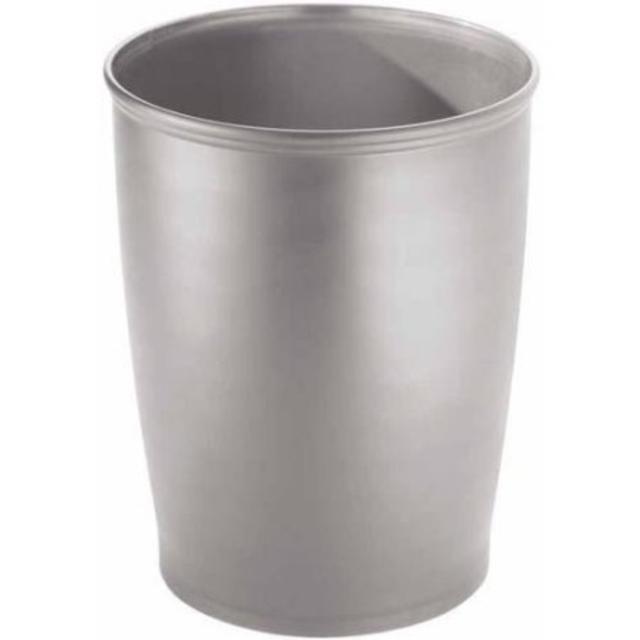 InterDesign Kent Tall Trash Can, Silver