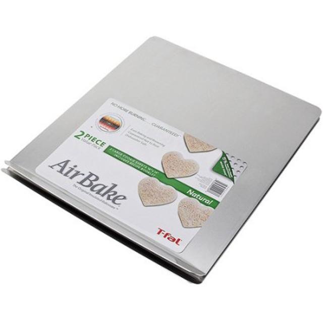 T-Fal AirBake Natural 2-Pack Cookie Sheet Set, 16" x 14"