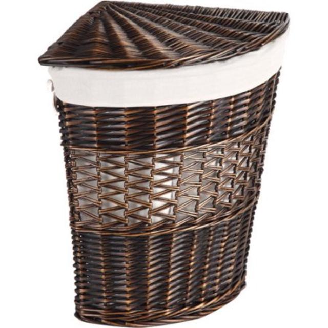 Better Homes and Gardens Wicker Lidded Wedge Hamper, Brown
