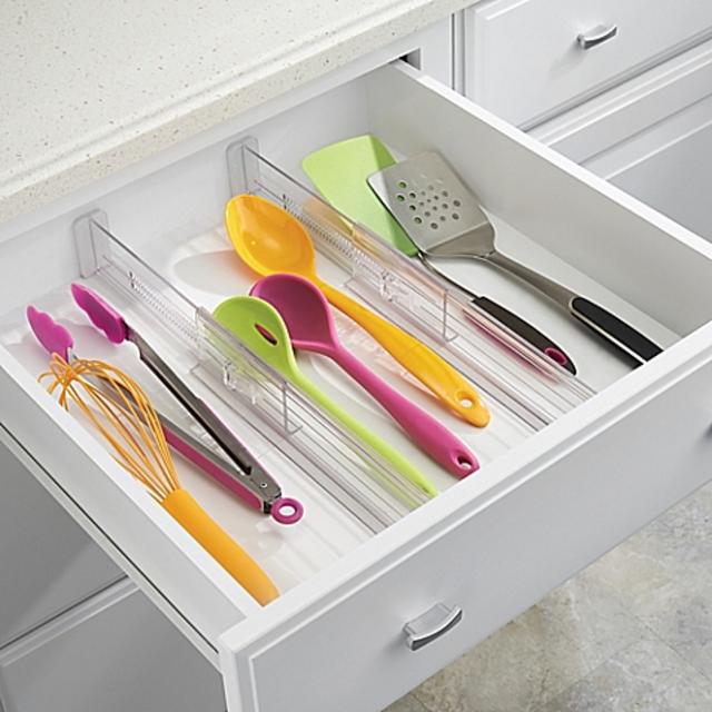InterDesign® Linus Acrylic Adjustable Drawer Divider (Set of 2)